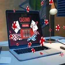 Antarmuka permainan Domino QQ di playtech dengan tata letak meja dan kartu pemain